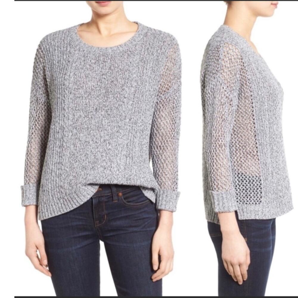Madewell Grey Cable Knit Karlie Sweater Size XXS